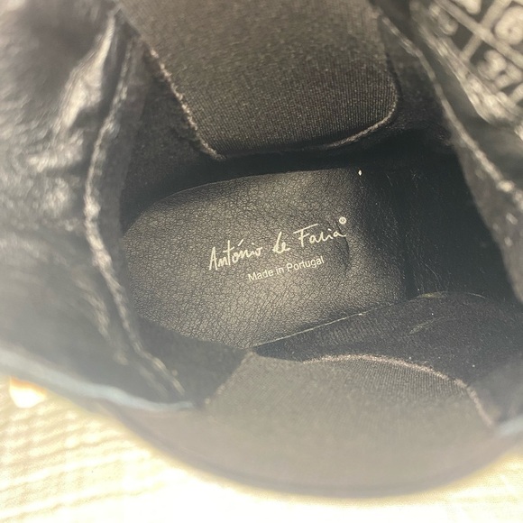 Antonio De Faria Black Suede Leather Chunky Chelsea Pull On Boot Grunge Punk 6.5 - Picture 15 of 16